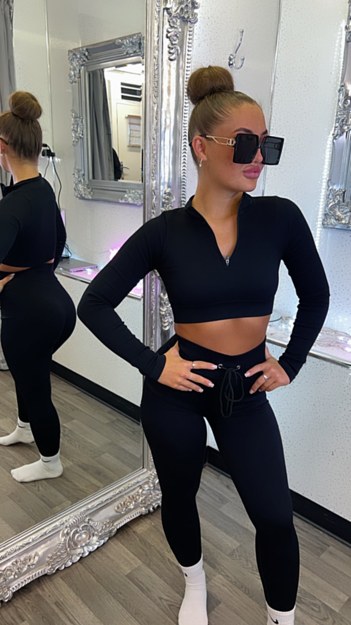 2-Piece Ribbed Gym Set