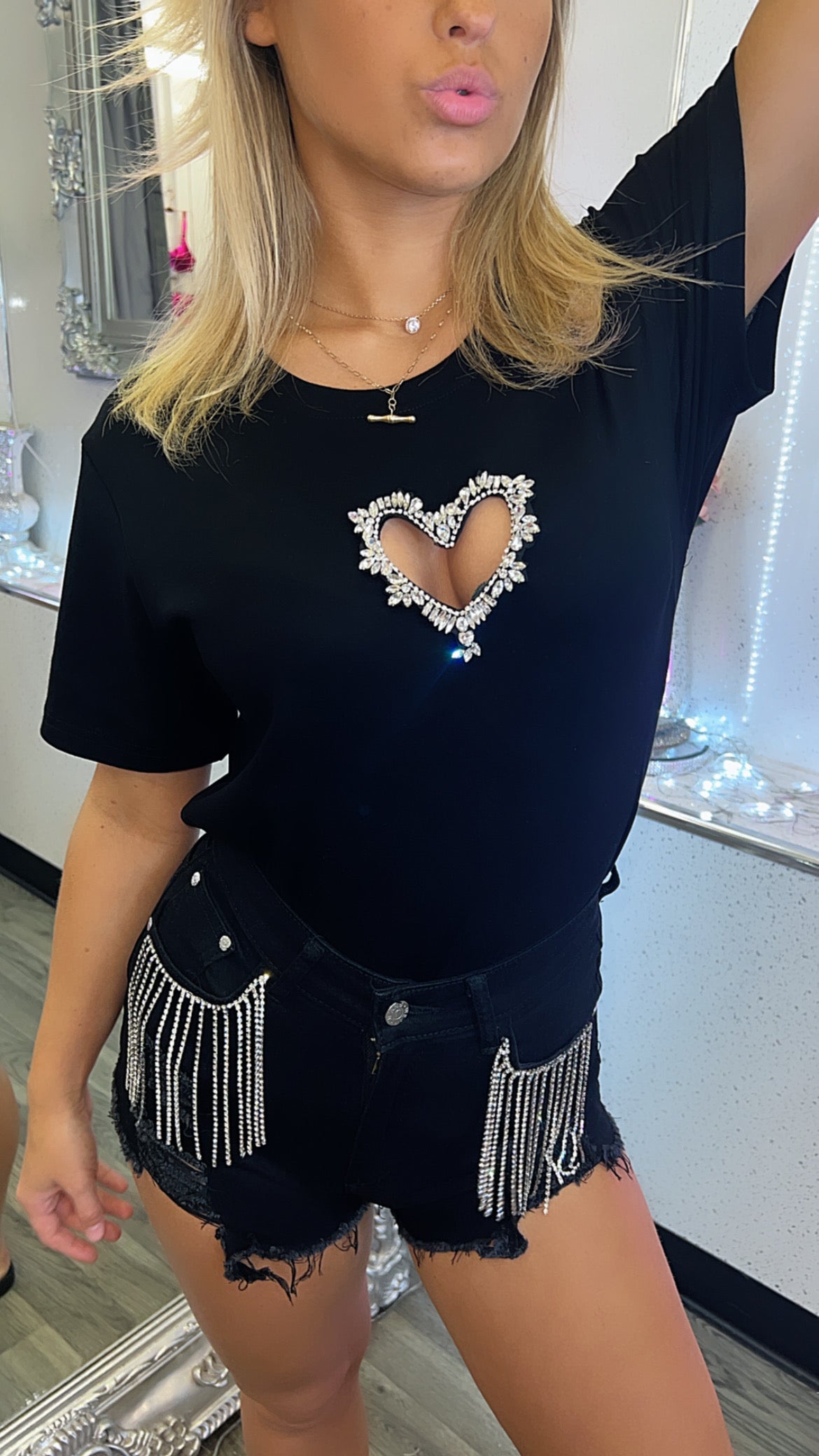 Heart Diamanté Tee