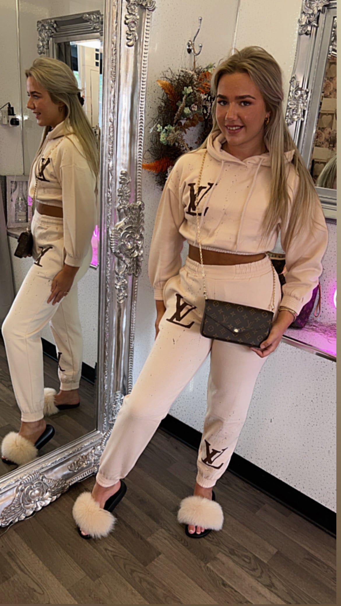 LoVely cropped hooded tracksuit