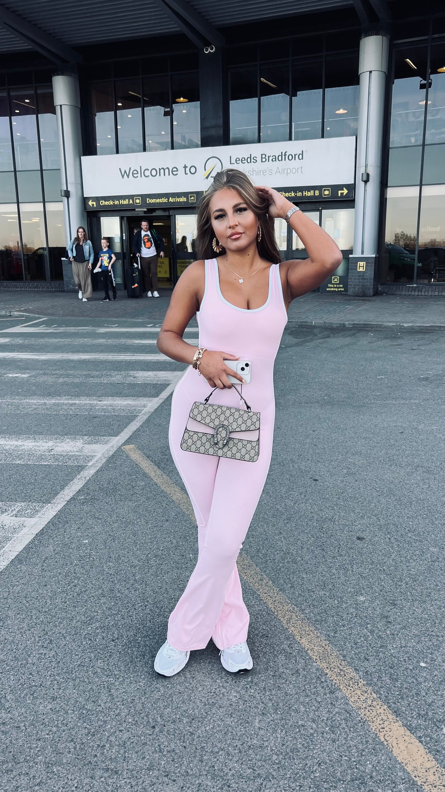 Flared scrunch bum Jump suit