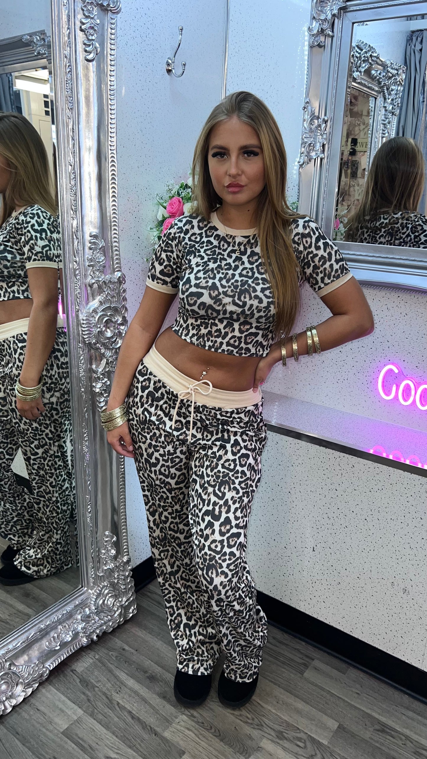 Leopard print lounge wear