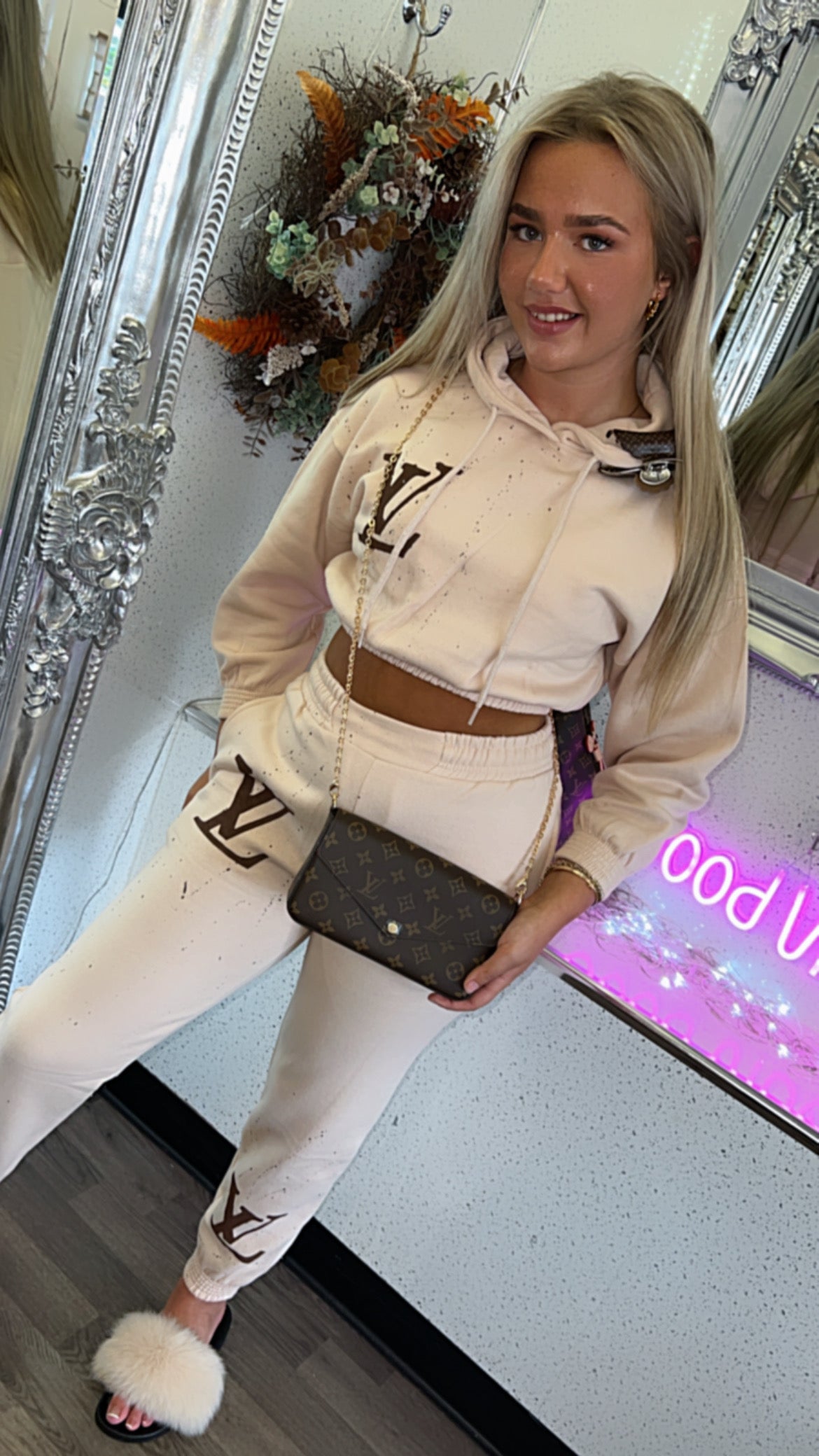 LoVely cropped hooded tracksuit