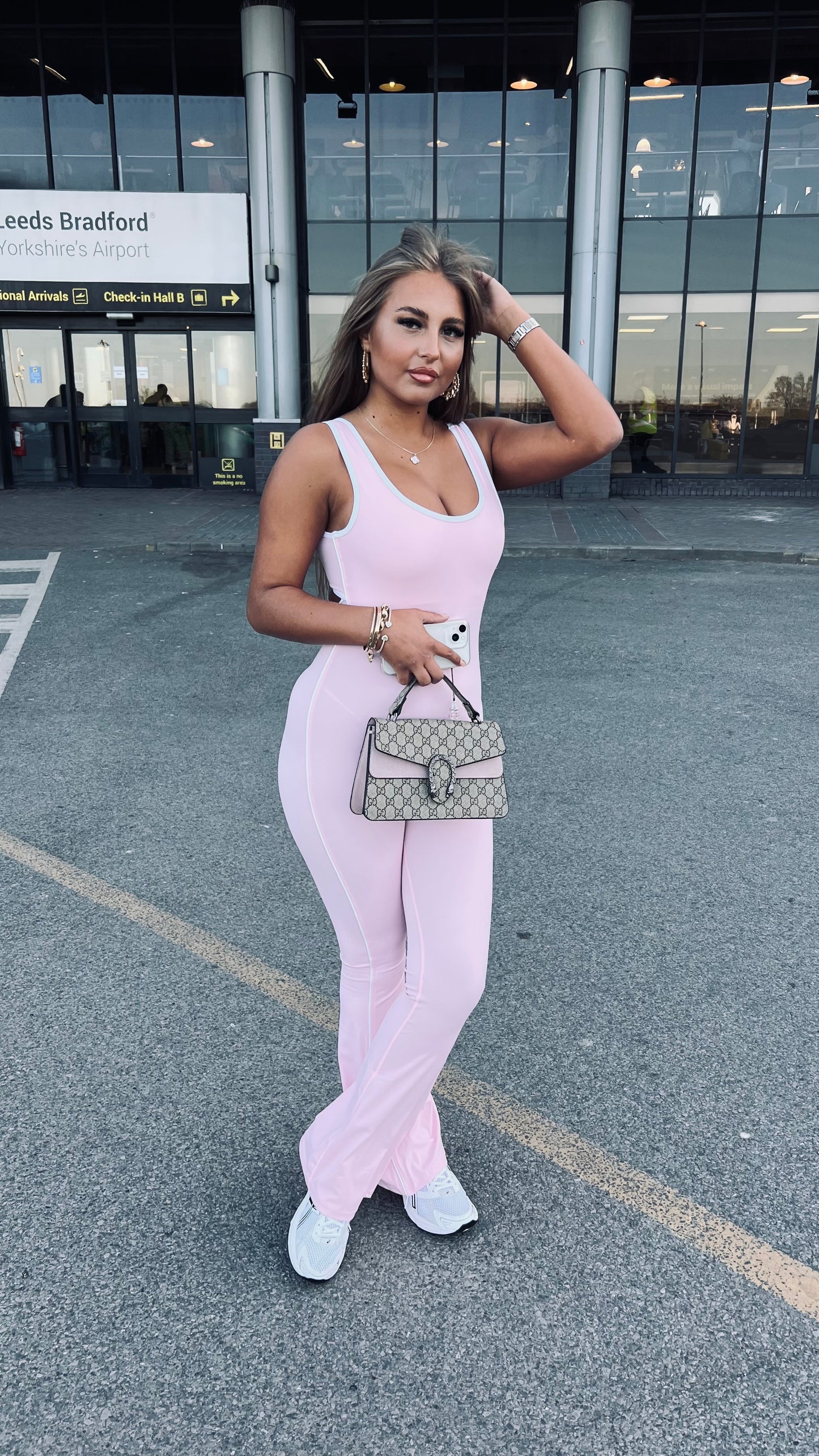 Flared scrunch bum Jump suit