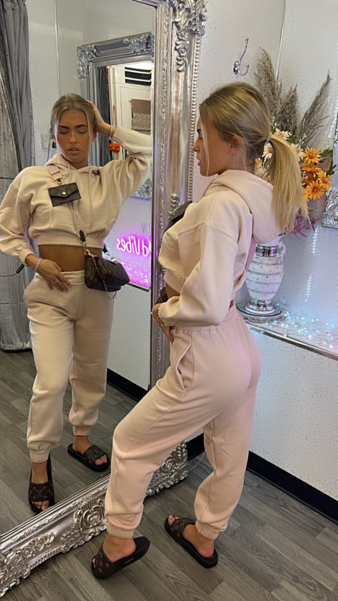 Blush Babe Cropped Tracksuit