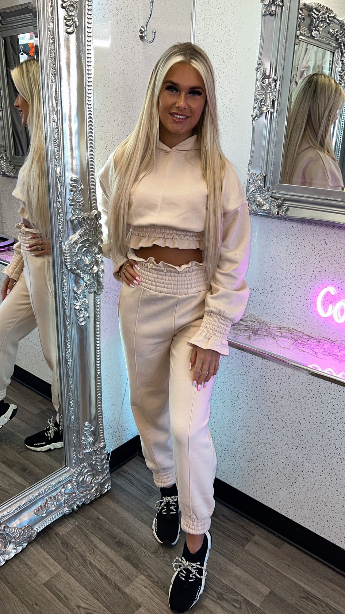 Ruffle Trim Tracksuit