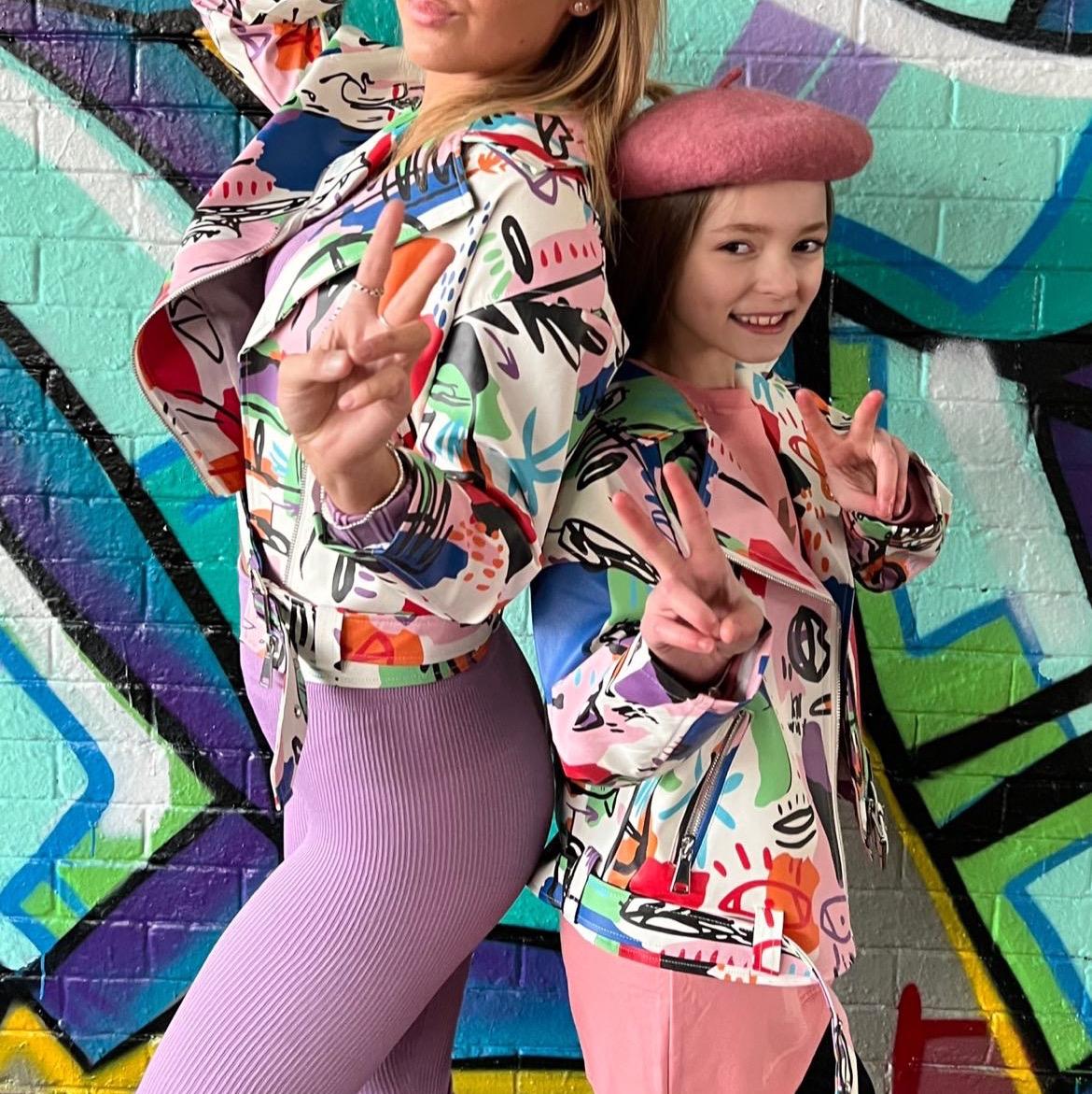 Lil Divas PVC Graffiti Jacket