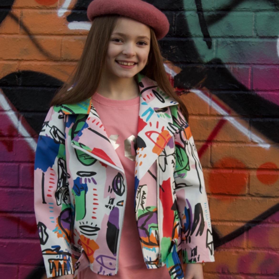 Lil Divas PVC Graffiti Jacket