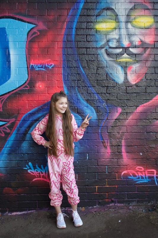 Pink Heart Tracksuit - Limited Edition