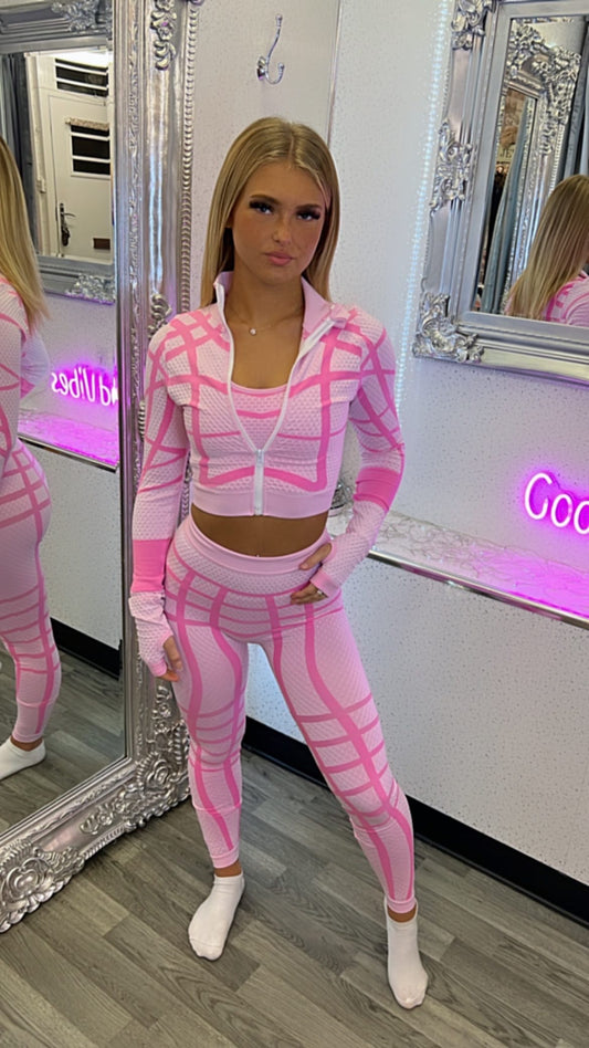 Pink 3 piece gym set