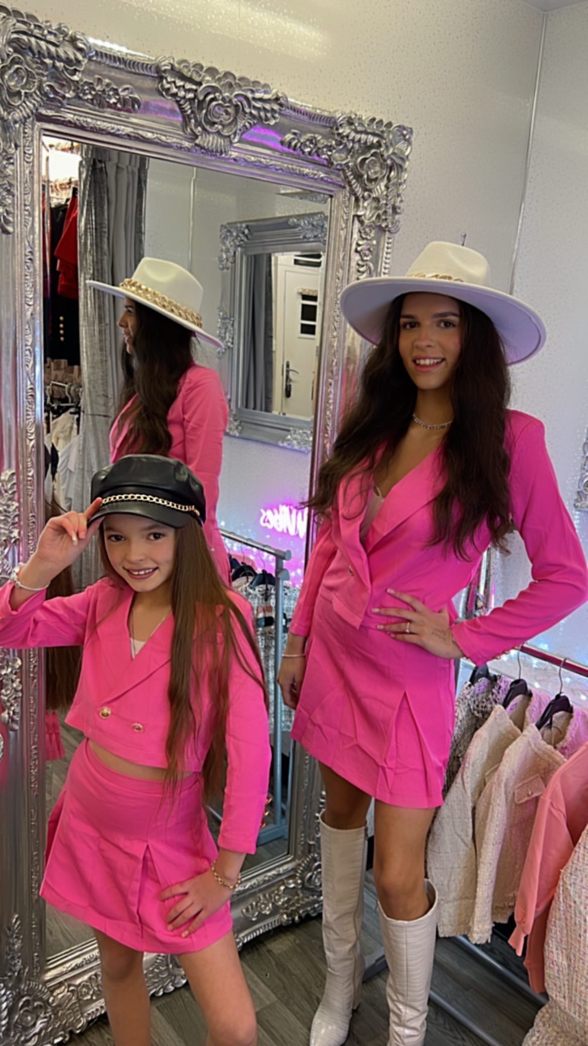 Lil Divas - Pink Cropped Blazer & Skort